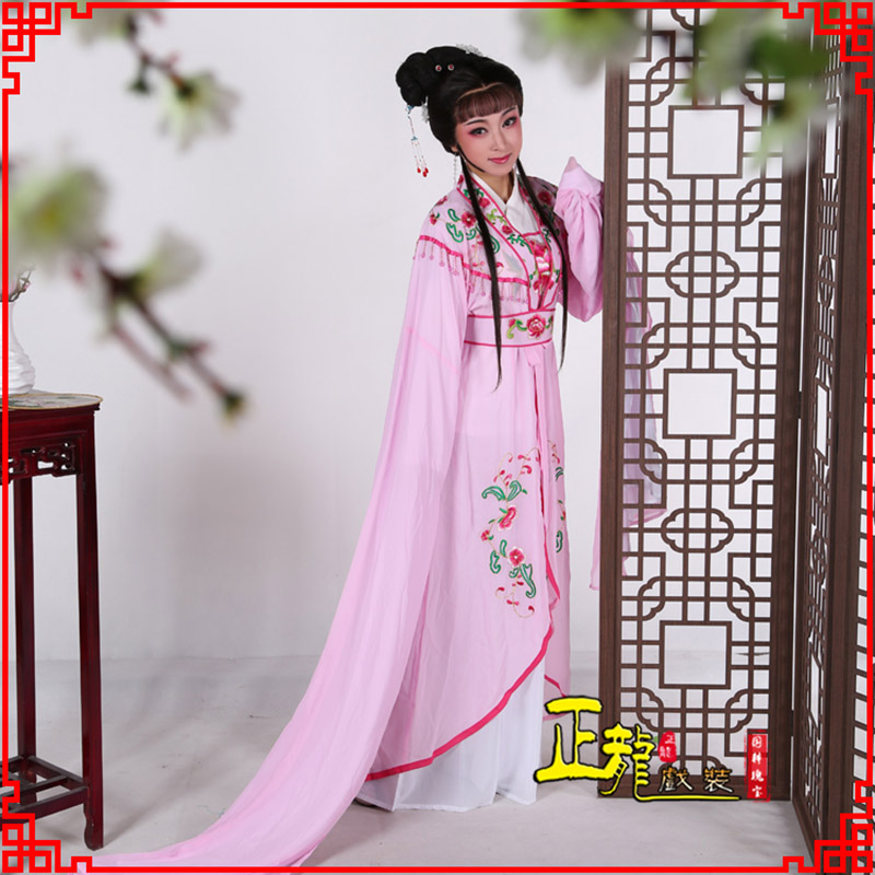 郑州花旦黄梅戏服古装戏服水袖戏剧假云肩长披